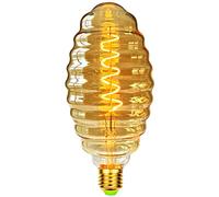 TIANFAN Bombillas Led φ95mm Muñeca Vintage Bombilla 4W Filamento Espiral Regulable Bombilla Edison Gigante 220-240V E27 Bombilla Decorativa Especial Dorado