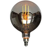 TIANFAN Bombillas LED antiguas, bombilla decorativa gigante de 8 W, base regulable E27, 220/240 V, 600 lúmenes, súper amarillo cálido G200 Gris ahumado