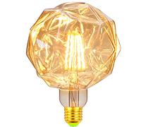 TIANFAN Bombillas LED Vintage 4W blanco cálido 2500Kelvin gran globo bombilla Led de cristal 220/240V tornillo Edison E27 Base especial bombilla decorativa G125 (Lotus)