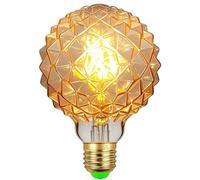 TIANFAN Bombillas Led, Vintage, filamento Led, bombilla Edison, 4 W, bombillas decorativas especiales no regulables, 220/240 V E27, brillo cálido (G95 Piña Dorada)