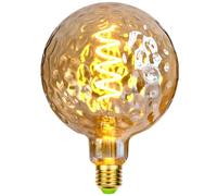 TIANFAN Edison - Bombilla LED G125 Meteorite de 4 W, regulable, 2000 Kelvin, cálida, 220 V, bombilla decorativa cálida (Ámbar)