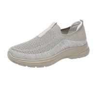 [Tiangong Fashion] Zapatos casuales ligeros y transpirables para hombre, extremadamente cómodos, zapatillas para hombre, color negro, 43, beige, 42 EU