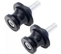 TIANHENGMart CNC - Carretes basculantes de aleación de aluminio negro de 8 mm para motocicleta, soporte trasero de paddock V Lift - 1 par