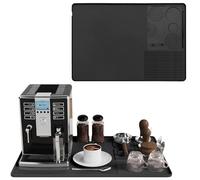 Tianher Alfombrilla Escurreplatos, 40 x 60cm Súper Absorbente Alfombrilla Cafetera Alfombrilla Fregadero Cocina Alfombra Escurreplatos de Silicona para Máquinas de Café y Cocinas(Negro)