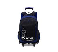 TIANHEY Carrito universal resistente para ruedas, bolsa de viaje, mochila escolar, 6 ruedas, mochila con ruedas, carrito para exteriores, bolsa de equipaje, barra ajustable para estudiantes, varios
