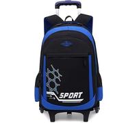 TIANHEY Carrito universal resistente para ruedas, bolsa de viaje, mochila escolar, 6 ruedas, mochila con ruedas, carrito para exteriores, bolsa de equipaje, barra ajustable para estudiantes, varios