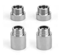 TIANLIN 4 Piezas Extensión de Grifo de 1/2'', Tubos de Extensión para Grifos de Cocina de Acero Inoxidable, 1/2 Pulgada × 10 mm/25 mm, Aptos para Grifos, Válvulas Angulares y Cabezales de Ducha