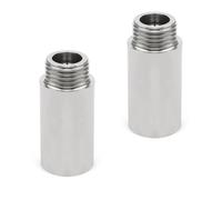 TIANLIN Extensión de Grifo1/2 Pulgadas, 2 Piezas Adaptador de Tubería 1/2 Zoll x 40mm, Racor Roscado No es Fácil de Oxidar, para Grifos Válvulas Angulares Cabezales Ducha