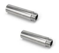 TIANLIN Extensión de Grifo1/2 Pulgadas, 2 Piezas Adaptador de Tubería 1/2 Zoll x 60 mm, Racor Roscado No es Fácil de Oxidar, para Grifos Válvulas Angulares Cabezales Ducha