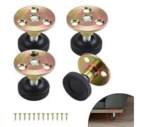 TIANLIN Patas Regulables para Muebles 33-45 mm M8x20mm - 4 Piezas para Sofás y Cocina - Base Reforzada con Rosca Profunda para Estanterías y Cómodas