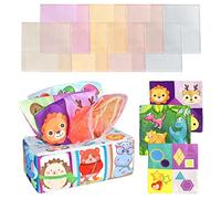 TIANNAIT - Kit de juego sensorial para pañuelos, 3 papeles crepitantes y 8 bufandas de colores