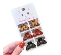 TIANQUXNGI 6 pinzas pequeñas de leopardo para el pelo de acrílico, pequeñas horquillas para el pelo, decoración para el pelo para uso diario y de fiesta