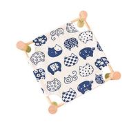 TIANQUXNGI Cama de madera desmontable para hámster, hamaca de animales pequeños para hurón, loro, rata, conejo, bonitos patrones de impresión, accesorio de jaula