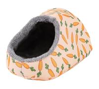 TIANQUXNGI Cama para dormir de conejo, peluda de felpa, accesorios de jaula cálida, antiarañazos, cama tipo túnel para mascotas pequeñas, hurones, ardillas