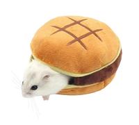TIANQUXNGI Cama suave para animales pequeños, cálido escondite en forma de hamburguesas, juguete lindo para decoración de jaula de casa para hámsteres y mascotas pequeñas