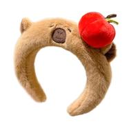 TIANQUXNGI Capybaras - Diadema peluda para el pelo, con pinza para el pelo, para fiesta de cumpleaños