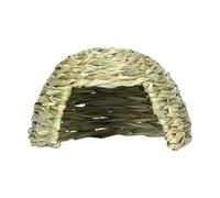 TIANQUXNGI Casa de juegos para conejos, escondite de hierba, cueva de paja para mascotas pequeñas, casa cálida para jaula, hámsteres, escondites cueva