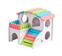 TIANQUXNGI Casa de plástico para hámster de PVC, para mascotas pequeñas, hábitat de anidación para jerbos, chinchillas, cobayas, animales pequeños