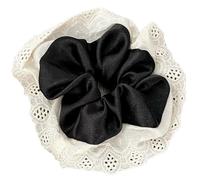 TIANQUXNGI Coleteros para el pelo con lazo francés a cuadros, de gran tamaño, banda elástica para el pelo a juego