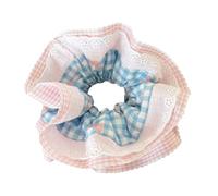 TIANQUXNGI Coleteros para el pelo de flores de encaje francés, de gran tamaño, banda elástica para el pelo, diadema a juego