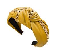 TIANQUXNGI Diadema ancha de piel sintética para mujer, cómoda y elegante, para uso diario