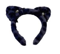 TIANQUXNGI Diadema de felpa con patrón de animales para mujeres adultas con orejas de gato, fiesta de cumpleaños, accesorios de juego de rol, diadema para lavar la cara