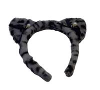 TIANQUXNGI Diadema de felpa con patrón de animales para mujeres adultas con orejas de gato, fiesta de cumpleaños, accesorios de juego de rol, diadema para lavar la cara