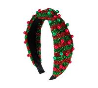 TIANQUXNGI Elegante diadema anudada de Navidad para mujeres y niñas, para festivales, cosplay, fiestas, fiestas, accesorios para el pelo