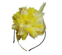 TIANQUXNGI Elegante diadema de flores con plumas y calavera alta, 20S Flapper para mujer, accesorio para moldear el cabello