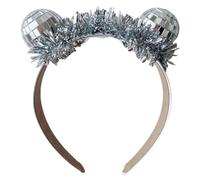 TIANQUXNGI Elegante diadema de plastómero para decoración de pelo reflectante para bodas y fiestas de cumpleaños, color blanco y negro