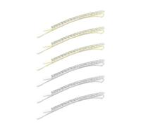 TIANQUXNGI Elegante juego de 6 horquillas de metal para el pelo de cristal, horquillas para el pelo coreanas, horquillas laterales para niñas, decoración para el cabello de mujer, joyería de moda para