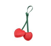 TIANQUXNGI Elegante llavero de piel sintética con forma de cerezas con forma de fruta, accesorios de moda para mujeres y niñas, Como se describe.