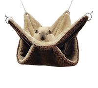 TIANQUXNGI Hamaca colgante de animales pequeños, juguete de cama caliente para hurón, hámster, loro, jerbo para dormir y siesta, jaula de felpa