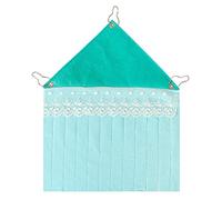 TIANQUXNGI Hamaca para animales pequeños, tienda de campaña para hurón, hámster, conejo, escondite, jaula, accesorios de fieltro, esquina, casa azul/verde