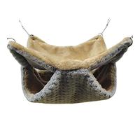TIANQUXNGI Hamster hamaca de doble capa para mascotas pequeñas, cama colgante de invierno cálida de felpa para hámster, jaula colgante para ardillas