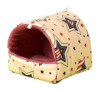 TIANQUXNGI Hamster Print Hamster Cama Dormir Cama Colgante Mat Jaula Accesorios Cálido Antiarañazos Túnel Cama para Hurones Ardillas
