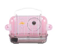 TIANQUXNGI Jaula de viaje para pájaros para hámster, transparente, buena ventilación, diseño desmontable, fácil de usar para jerbos y ratas pequeñas