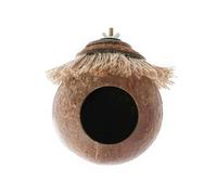 TIANQUXNGI Jaula para pájaros, juguete para colgar, cama para loros, cama para dormir, resistente al viento, cabaña para pájaros, cocos naturales, casa para periquitos