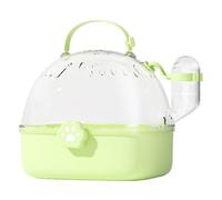 TIANQUXNGI Jaula transportadora portátil para hámsteres, jaula de viaje para mascotas con botella de agua y transparente, grande
