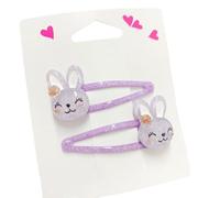 TIANQUXNGI Juego de 2 pinzas para el pelo con diseño de mariposa brillante y magdalena para niñas