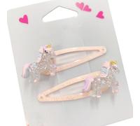 TIANQUXNGI Juego de 2 pinzas para el pelo con diseño de mariposa brillante y magdalena para niñas