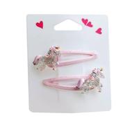TIANQUXNGI Juego de 2 pinzas para el pelo con diseño de mariposa brillante y magdalena para niñas