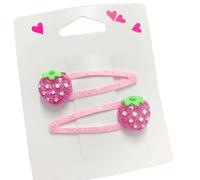 TIANQUXNGI Juego de 2 pinzas para el pelo con diseño de mariposa brillante y magdalena para niñas