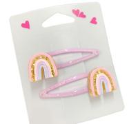 TIANQUXNGI Juego de 2 pinzas para el pelo con diseño de mariposa brillante y magdalena para niñas
