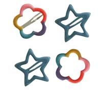 TIANQUXNGI Juego de 4 pinzas laterales para el pelo con forma de estrella, herramienta para peinar el cabello para flequillo lateral, tocado de niña, horquilla para niños