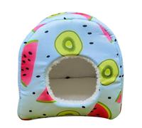 TIANQUXNGI Nido de loro rojo de Navidad de felpa para acurrucarse, hamaca cálida tienda de campaña para mascotas pequeñas, cama de invierno para cacatúas, periquitos