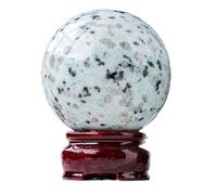 Tianshan Stone Crystal Ball Polished Gemstone Sphere Sculpture Figurine Feng Shui Aura Home Desk Decor,50-55mm