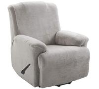 TIANSHU Funda de Sillón Relax Terciopelo,Cubierta Suave del sofá de la Felpa del Terciopelo para,Cubiertas Elegantes de los Muebles de Lujo(Relax, Gris Claro)