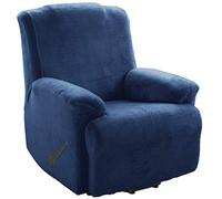TIANSHU Funda de Sillón Relax Terciopelo,Cubierta Suave del sofá de la Felpa del Terciopelo para,Cubiertas Elegantes de los Muebles de Lujo(Relax, Azul Marino)
