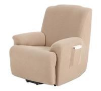 TIANSHU Funda Reclinable de 1 Plaza, Fundas Reclinables Elásticas, Protector Funda Sillón Relax, Funda Cubre Sofá, Fundas de Sofá Lavables y Elásticas para Muebles (Arena)